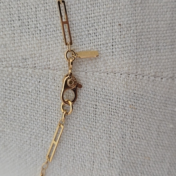 MONET GOLD TONE CHAIN WITH ACRYLIC BEADS NECKLACE - Picture 4 of 5